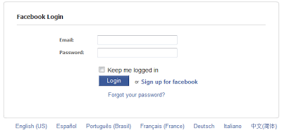 Figure 1: Facebook Phishing page.